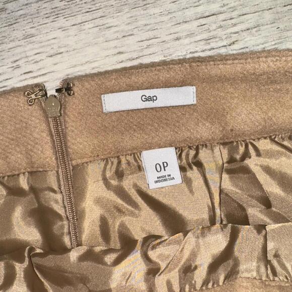 Gap Brown Academia Button Down Brown Skirt Size 0 Petite - Picture 2 of 5